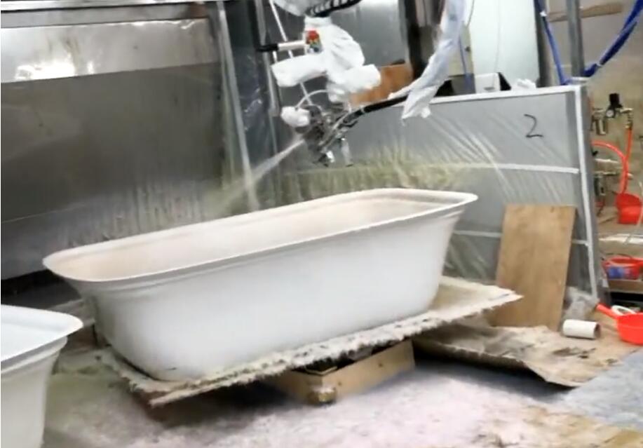 浴缸玻纤喷涂机器人案例